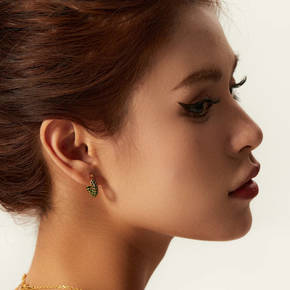 Vera Textured Geometric Hoop Earrings