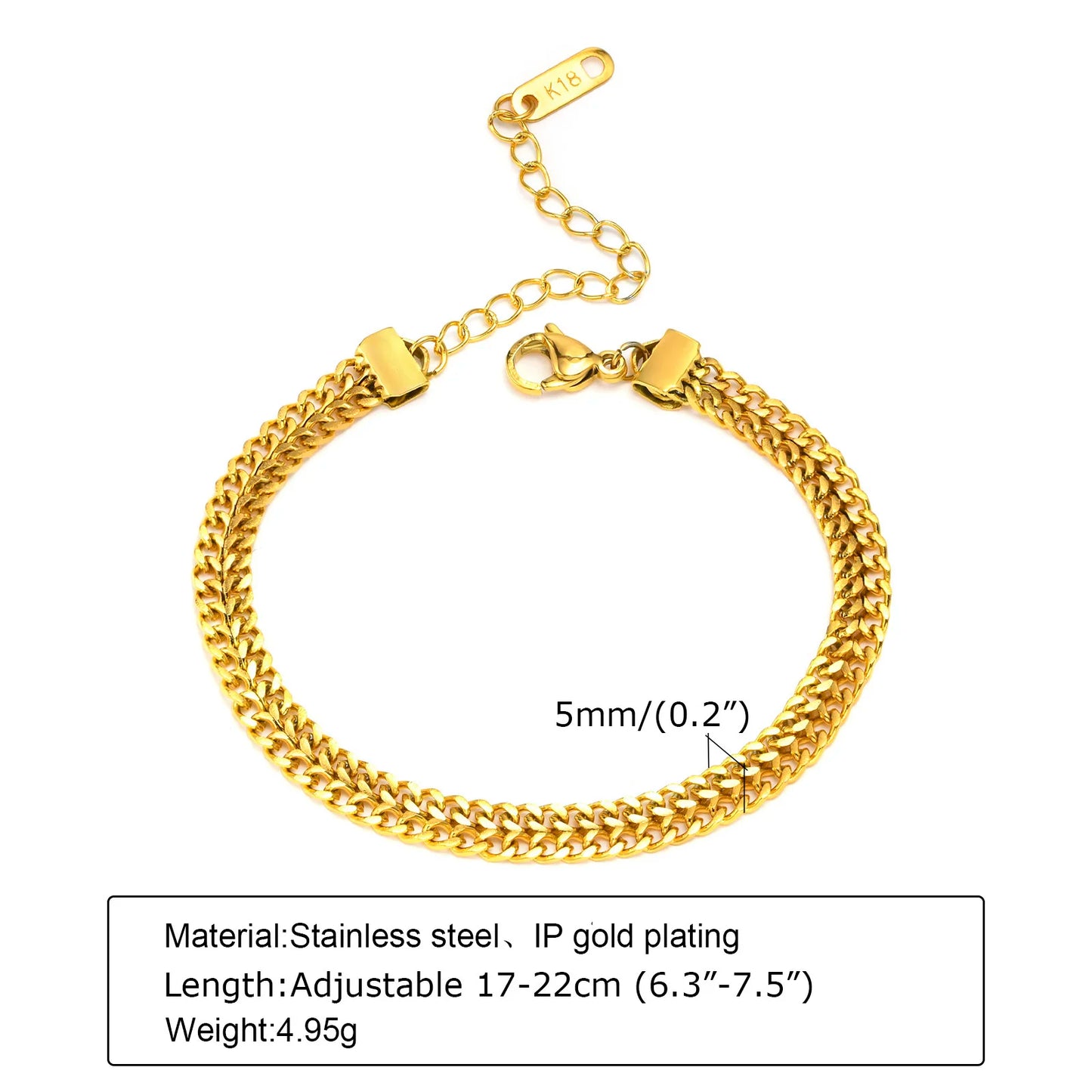 Aurora Twist Paperclip Chain Bracelet