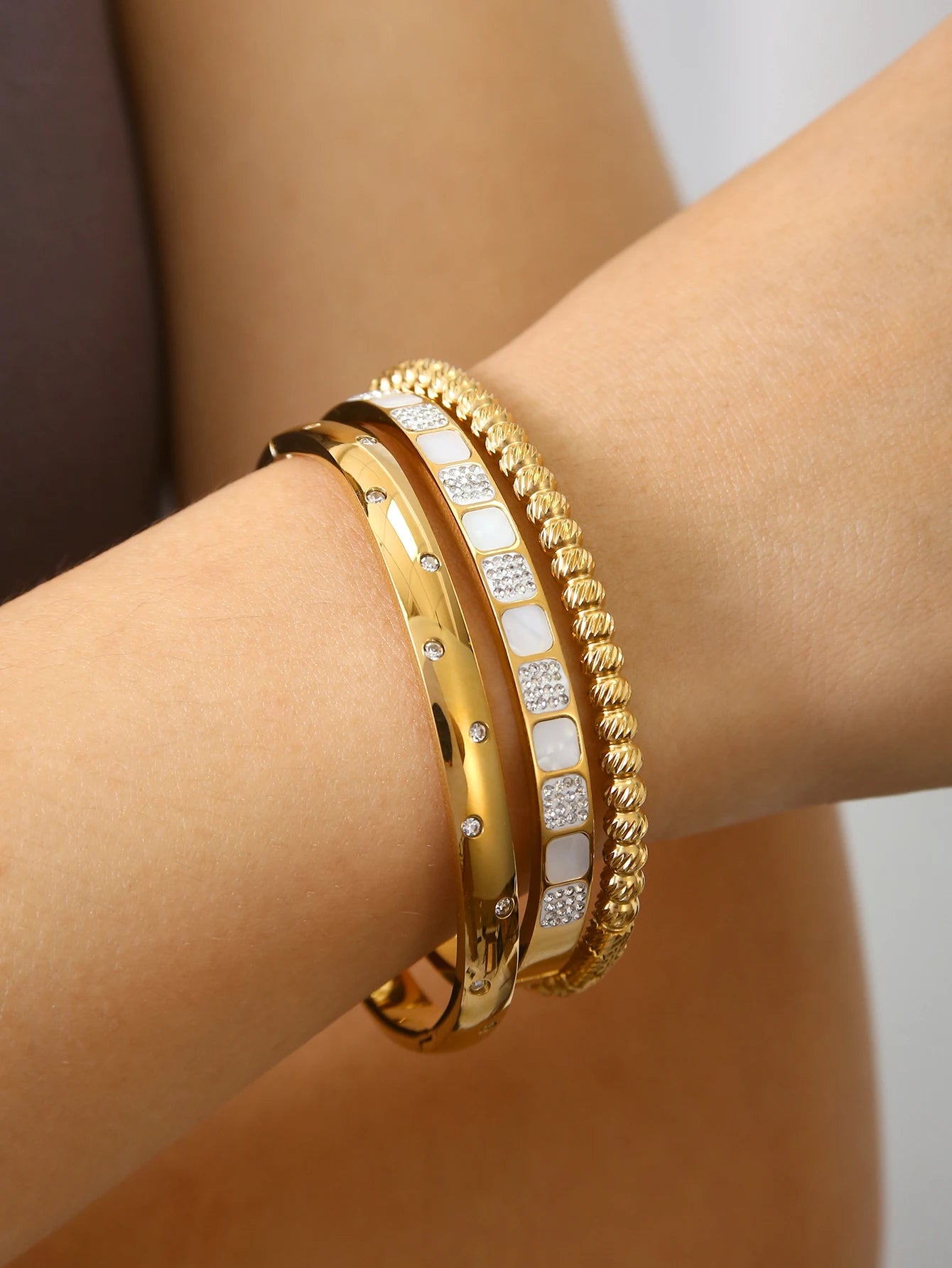 Aurora Radiance Gold-Plated Zirconia Bracele