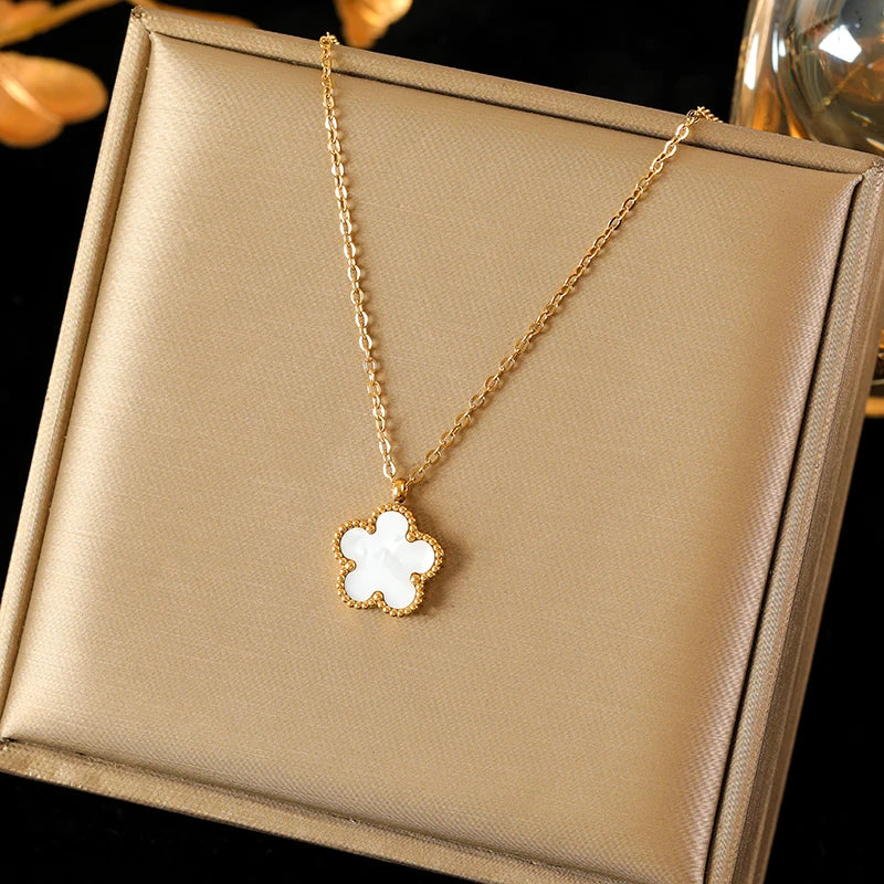 Luminous Frost: Eternal Plum Blossom Choker