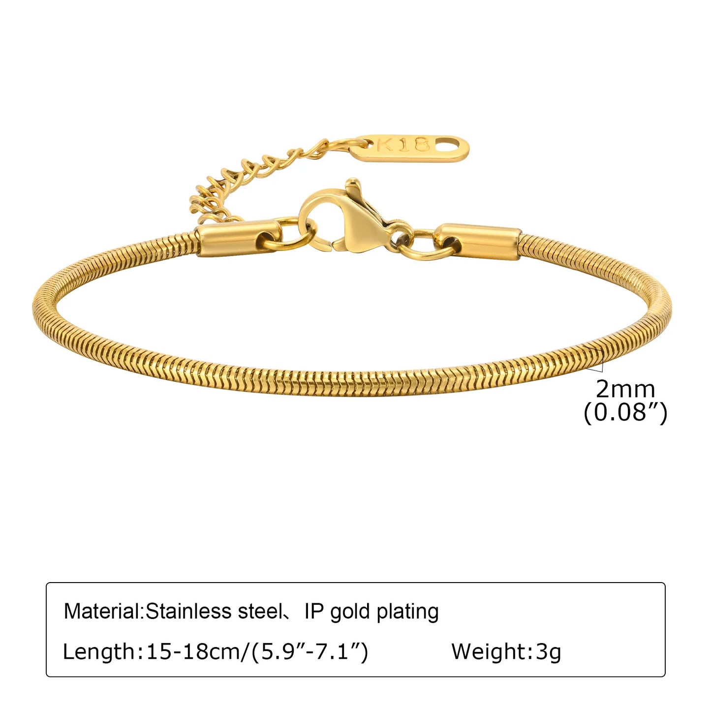 Aurora Twist Paperclip Chain Bracelet
