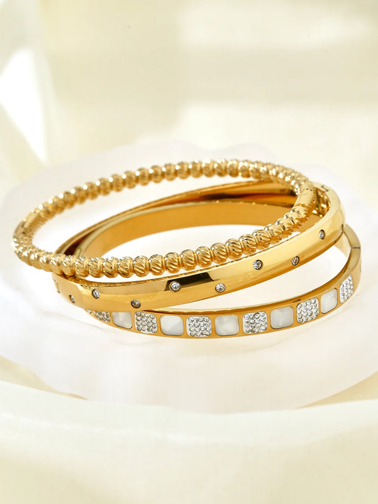 Aurora Radiance Gold-Plated Zirconia Bracele