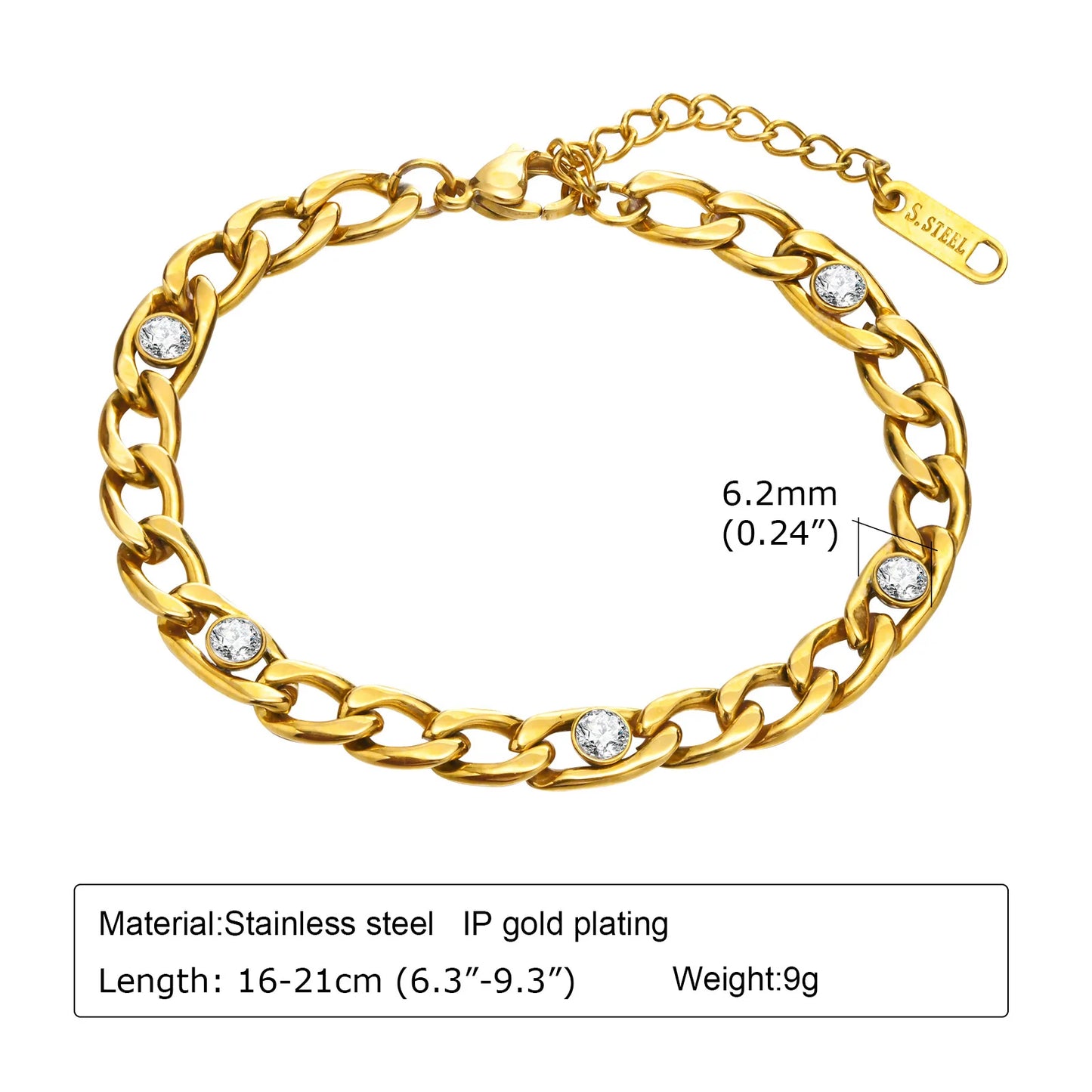 Aurora Twist Paperclip Chain Bracelet
