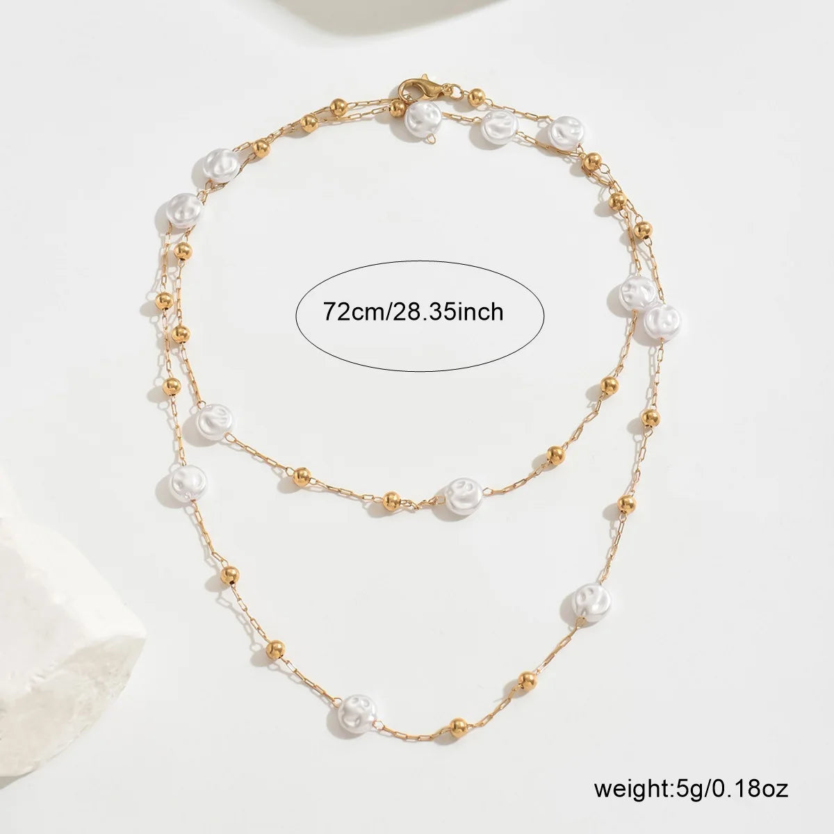 Celeste Lariat Pearl Drop Necklace