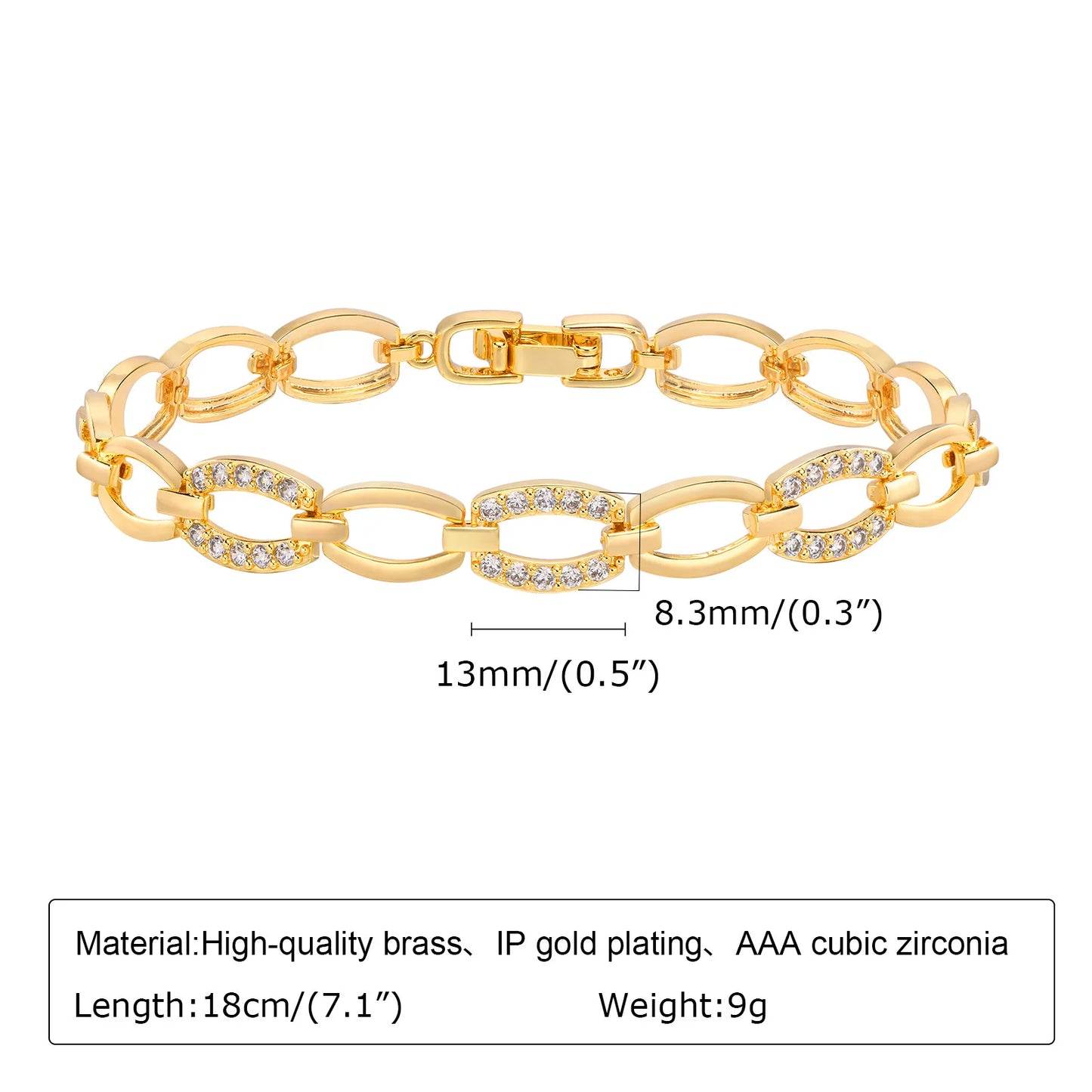 Aurora Twist Paperclip Chain Bracelet
