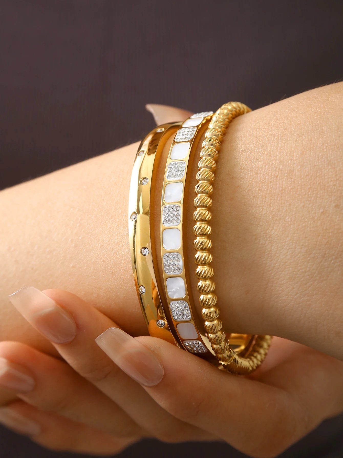 Aurora Radiance Gold-Plated Zirconia Bracele