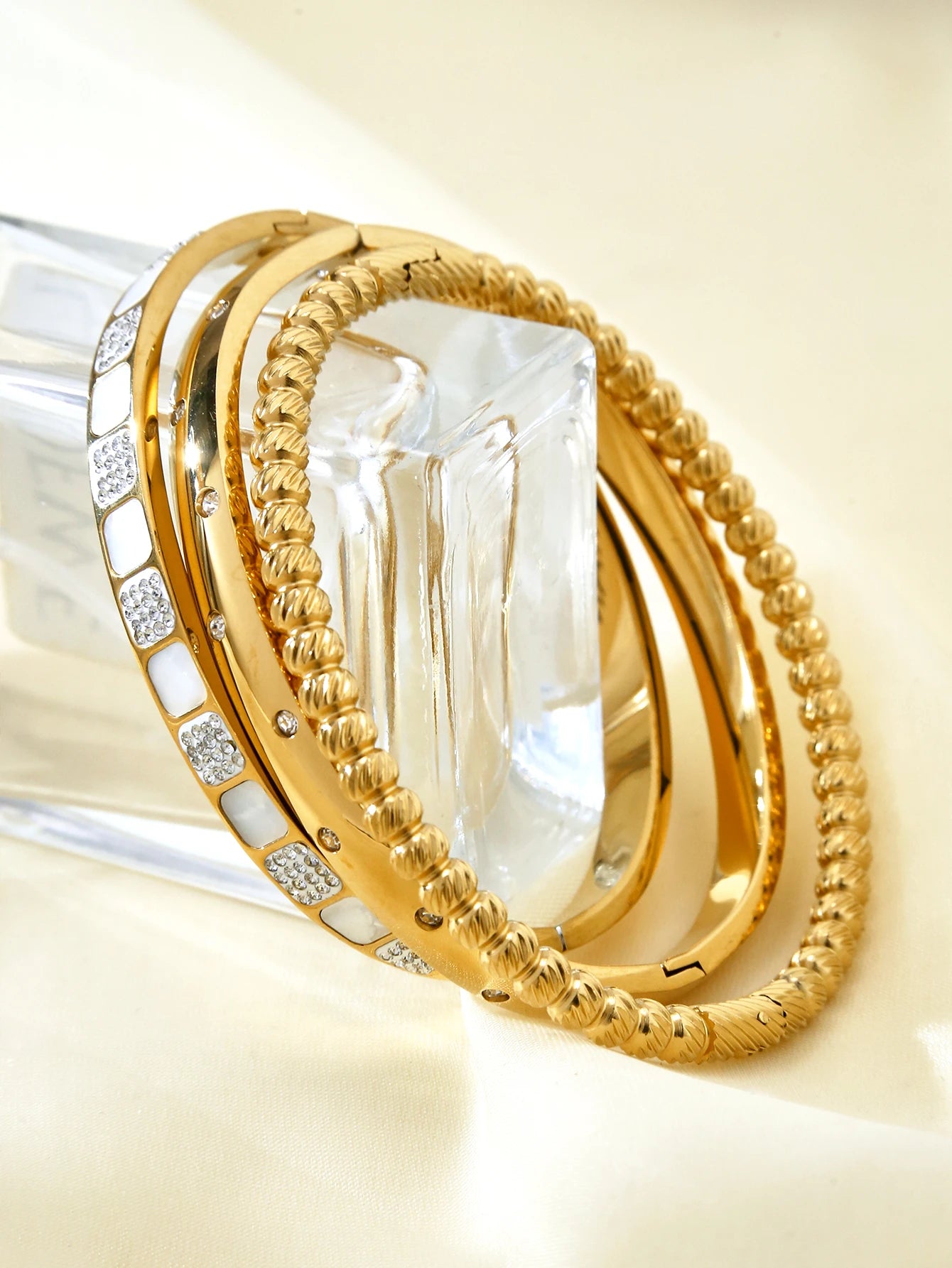 Aurora Radiance Gold-Plated Zirconia Bracele