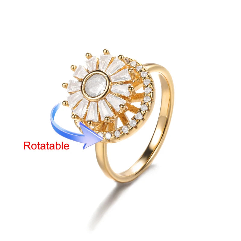 Serena Four-Leaf Clover Rotating Ring