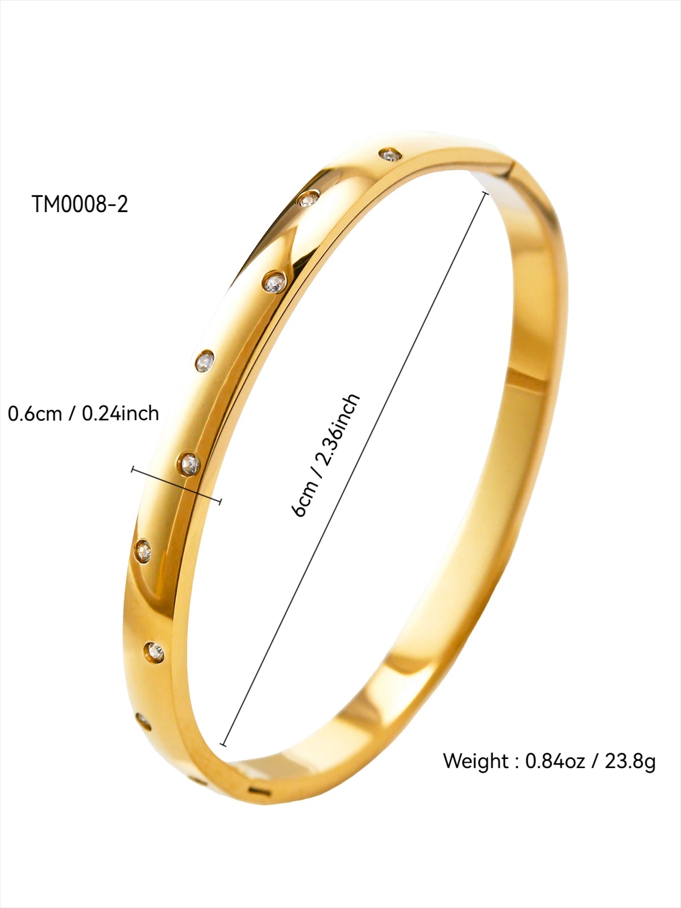 Aurora Radiance Gold-Plated Zirconia Bracele