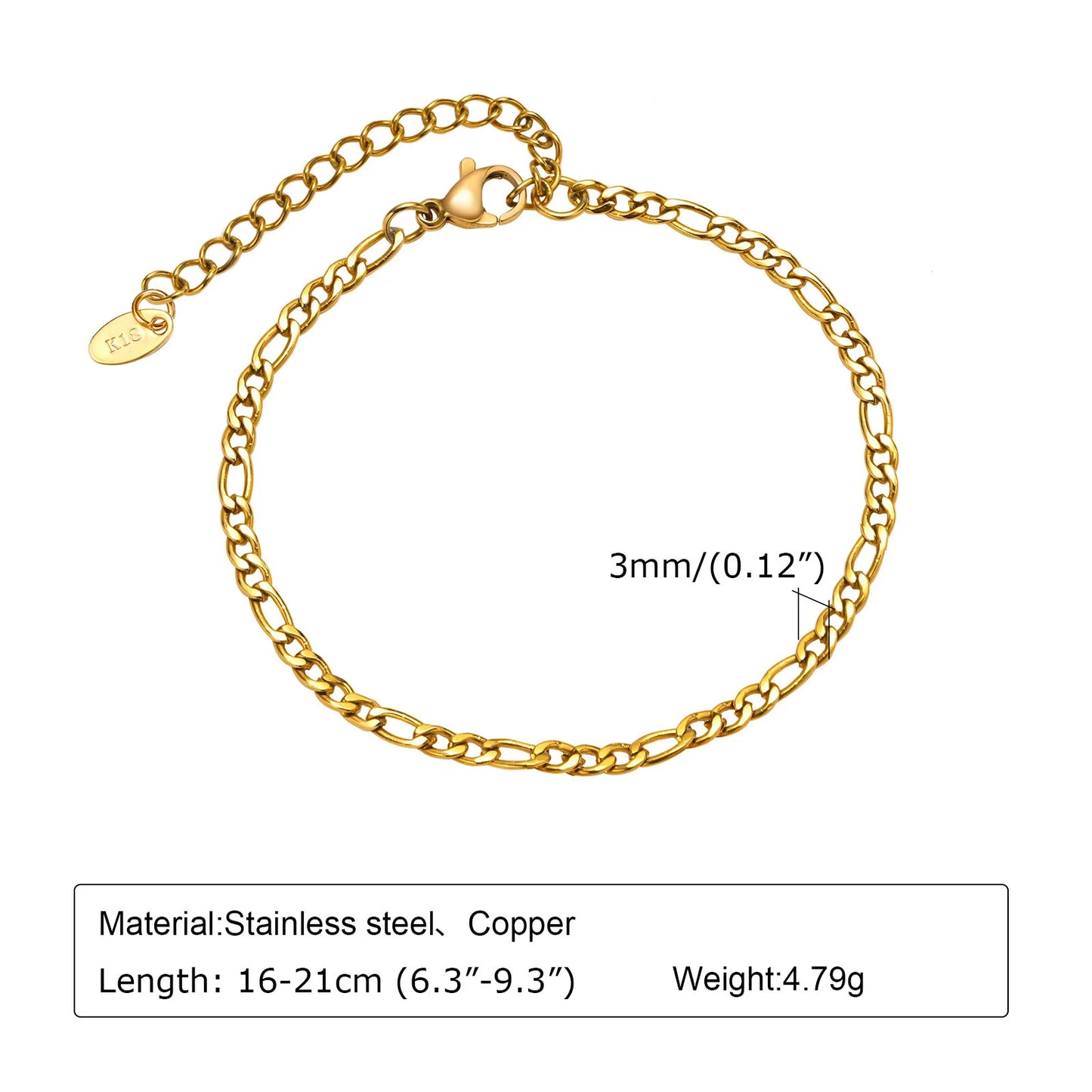 Aurora Twist Paperclip Chain Bracelet