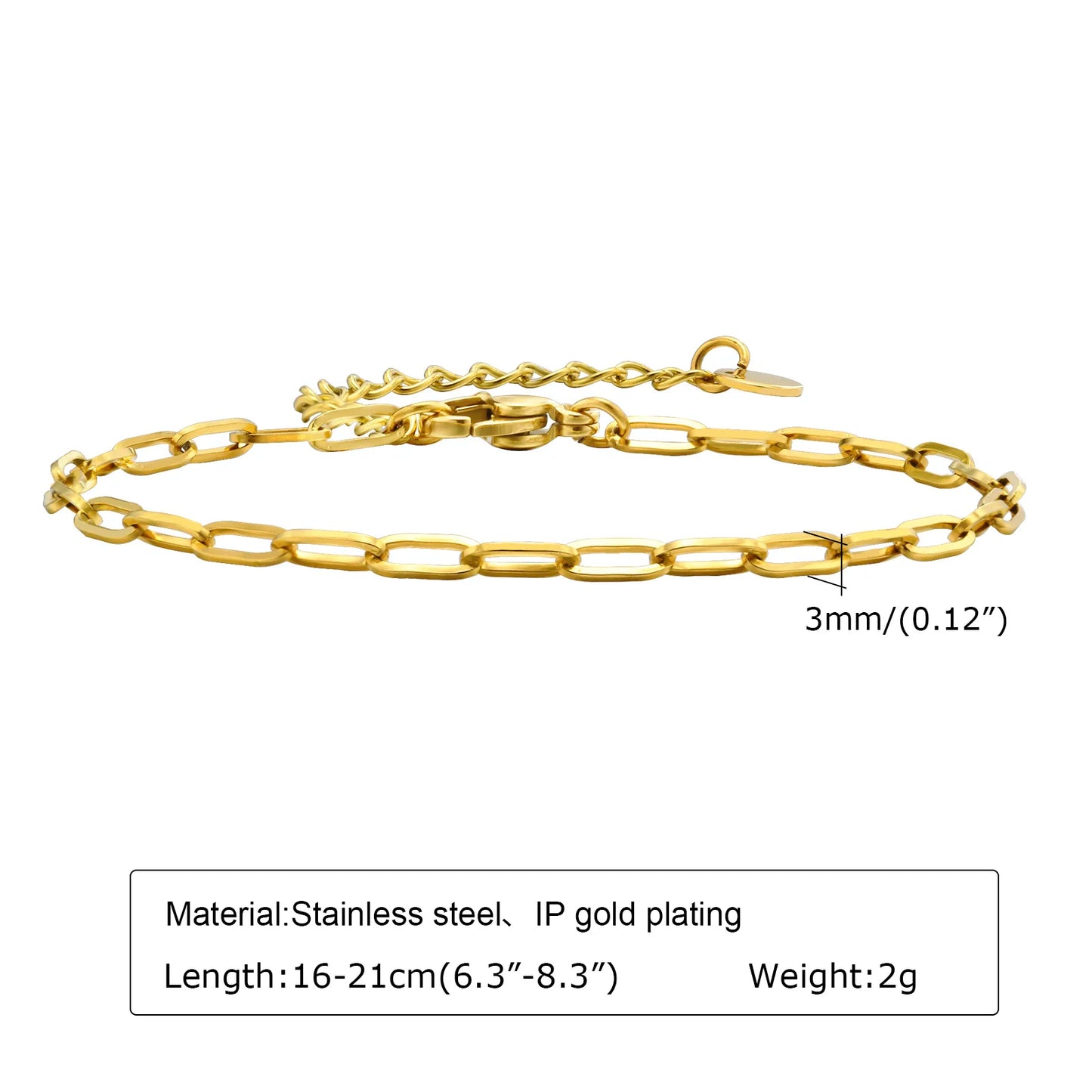 Aurora Twist Paperclip Chain Bracelet
