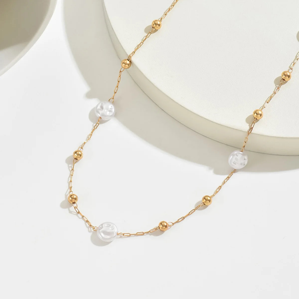 Celeste Lariat Pearl Drop Necklace