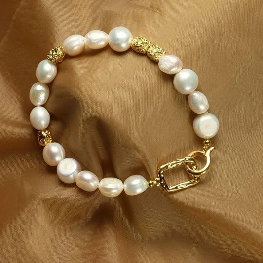 Baroque Freshwater Pearl Bracelet Natural Beauty .