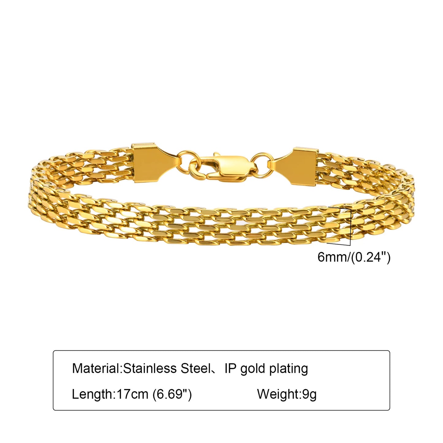 Aurora Twist Paperclip Chain Bracelet
