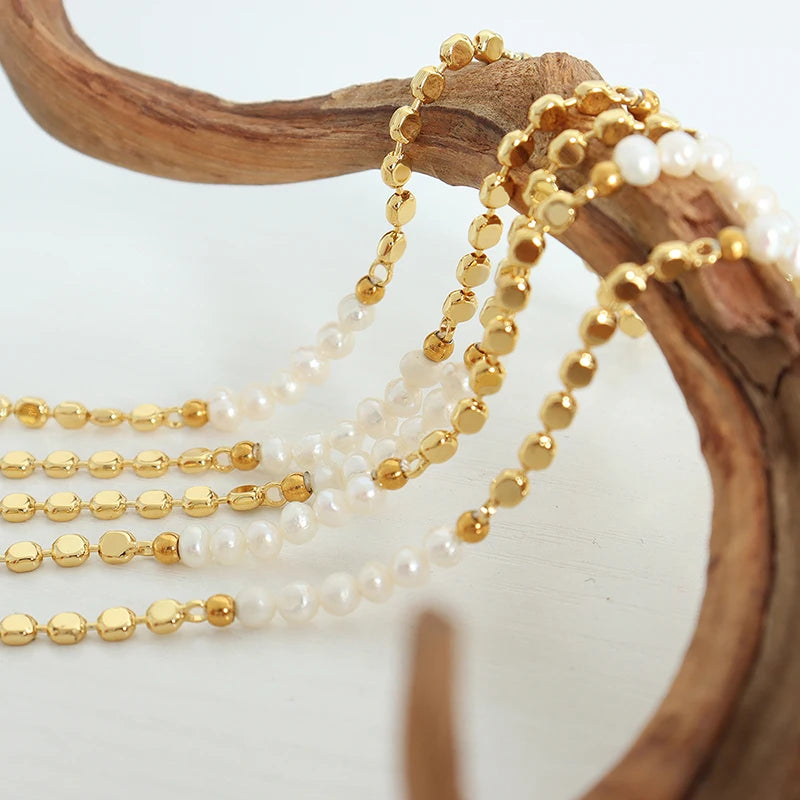 Celeste Lariat Pearl Drop Necklace