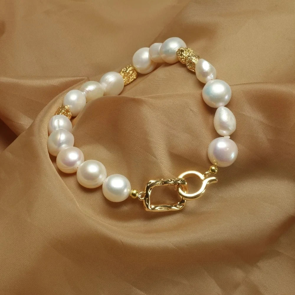 Baroque Freshwater Pearl Bracelet Natural Beauty .
