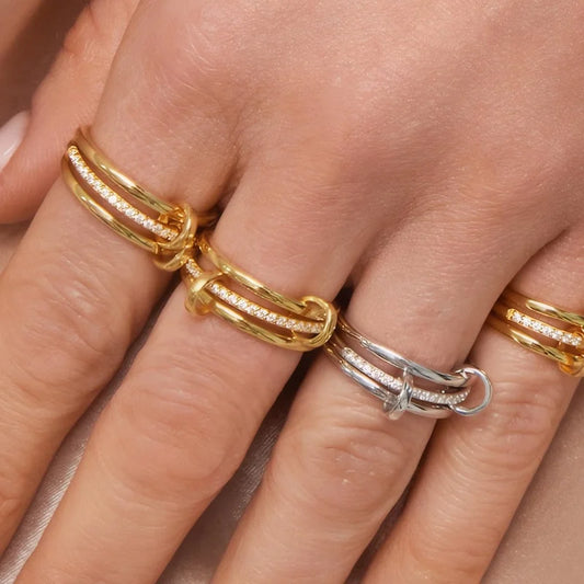 Trinity Stacked Zircon Ring