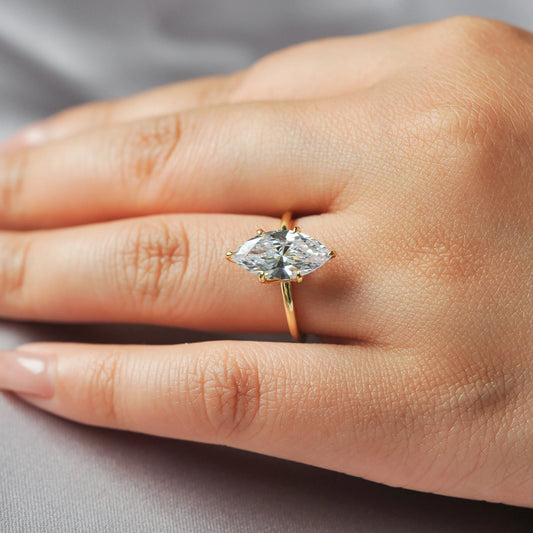 Vintage Marquise Solitaire Ring