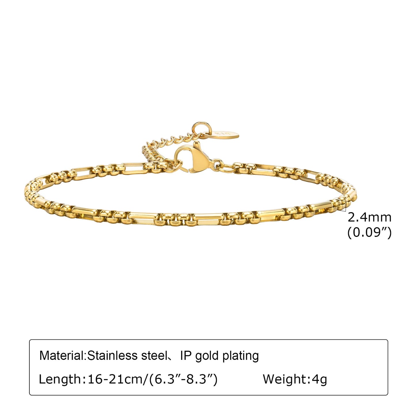 Aurora Twist Paperclip Chain Bracelet