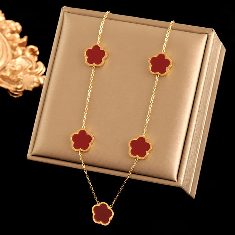 Luminous Frost: Eternal Plum Blossom Choker