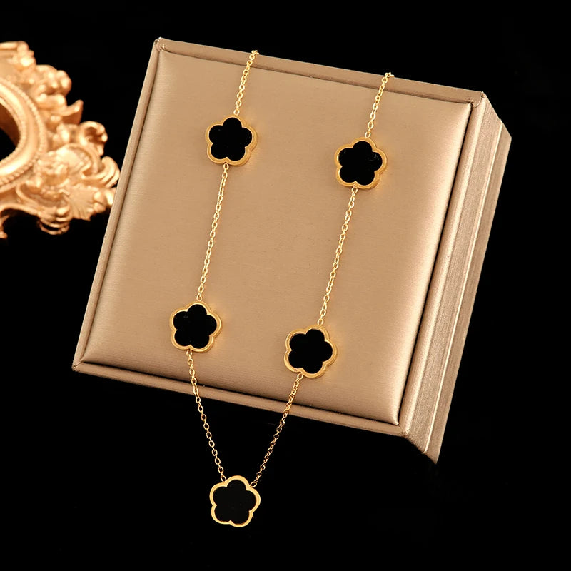 Luminous Frost: Eternal Plum Blossom Choker