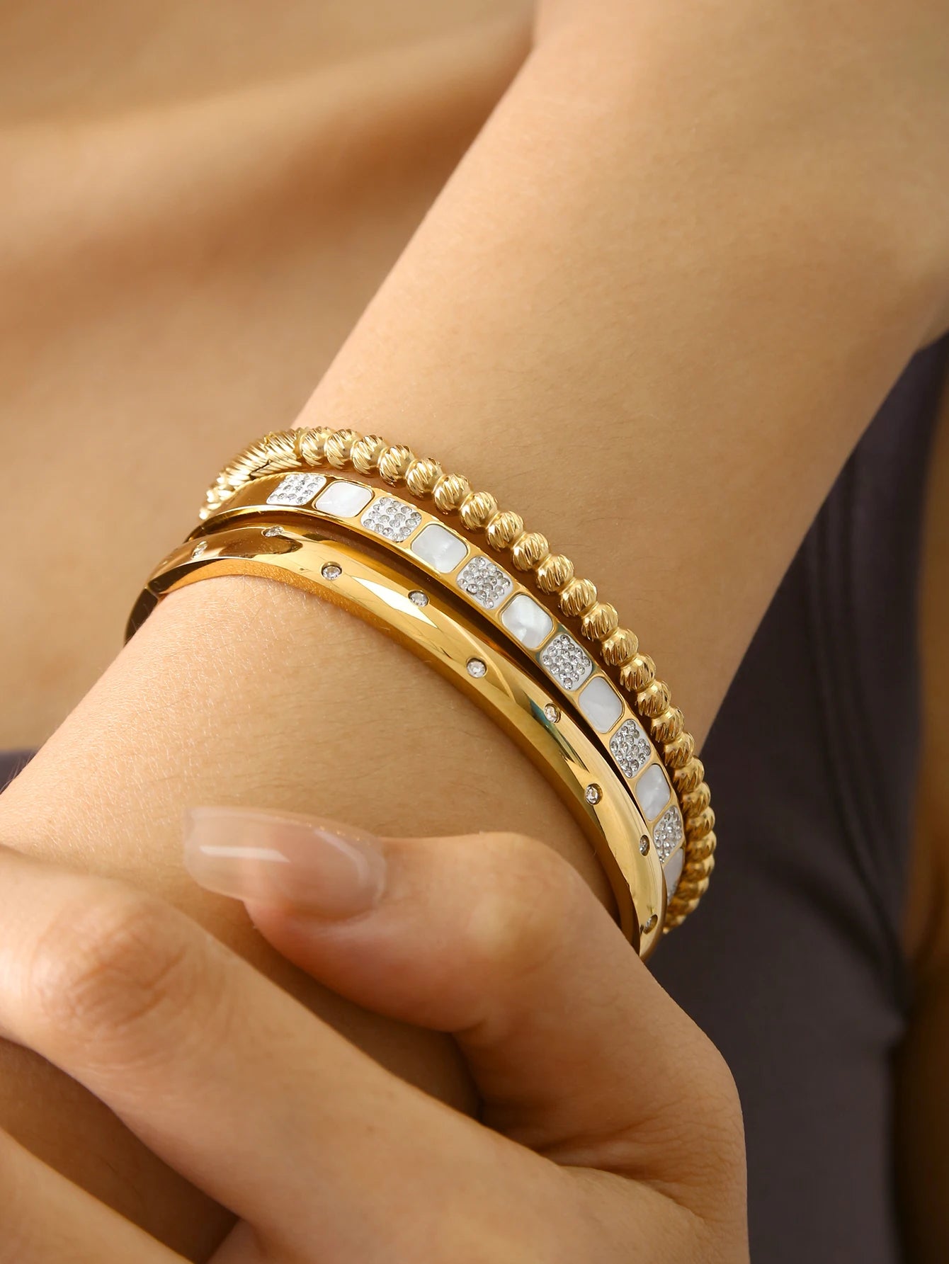 Aurora Radiance Gold-Plated Zirconia Bracele