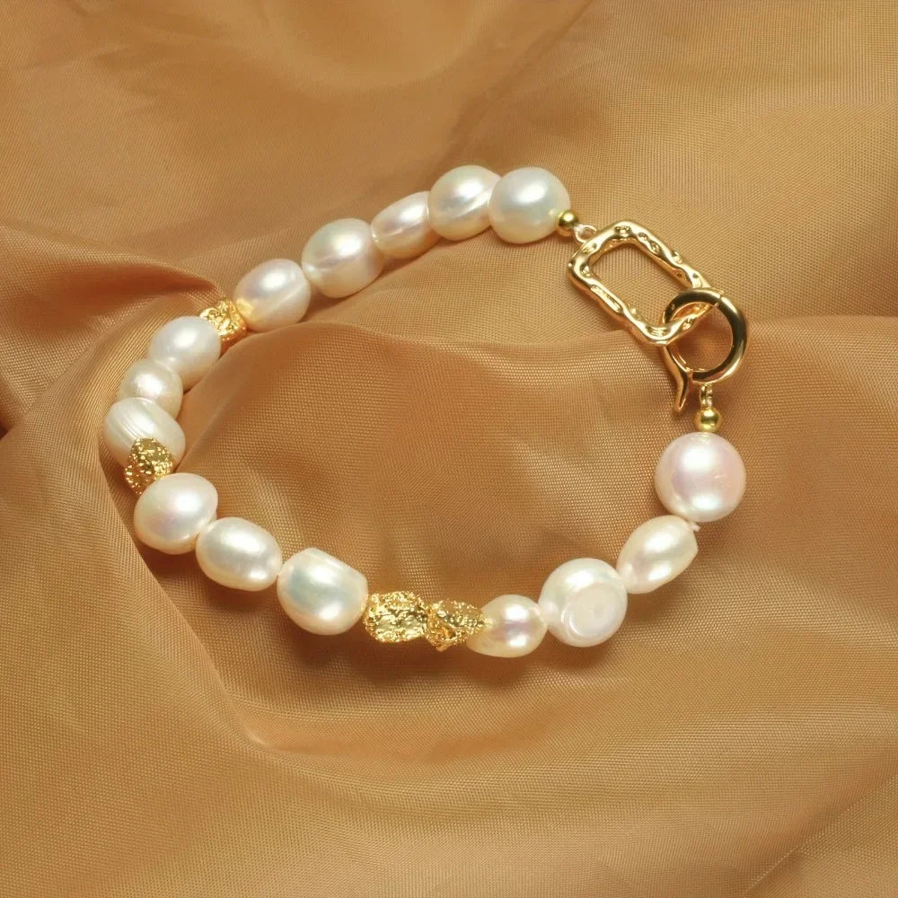 Baroque Freshwater Pearl Bracelet Natural Beauty .