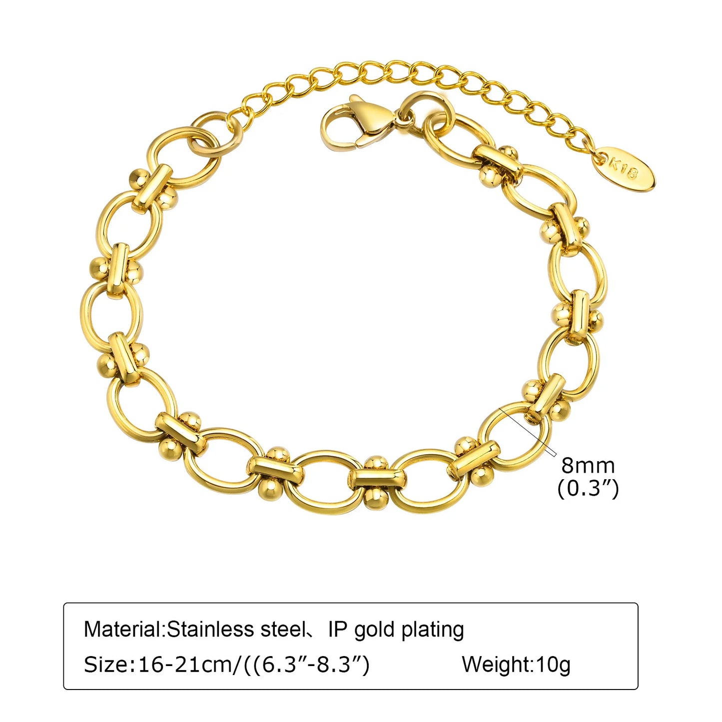Aurora Twist Paperclip Chain Bracelet