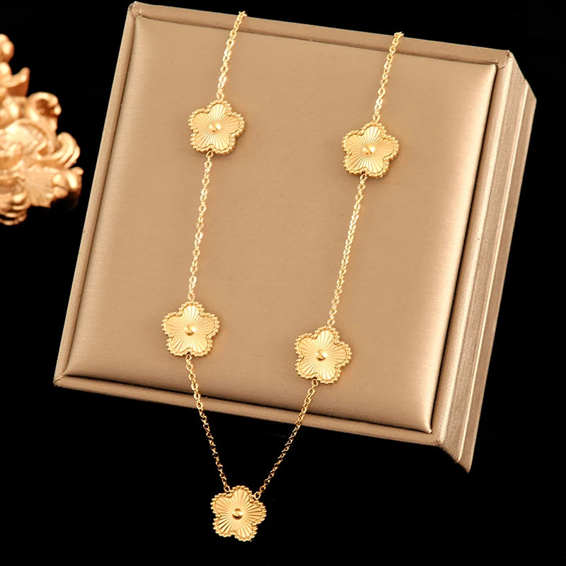 Luminous Frost: Eternal Plum Blossom Choker