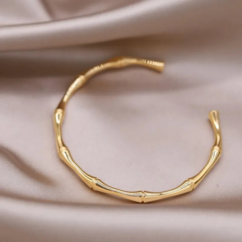 Élise Two-Tone Zircon Letter X Opening Bracelet