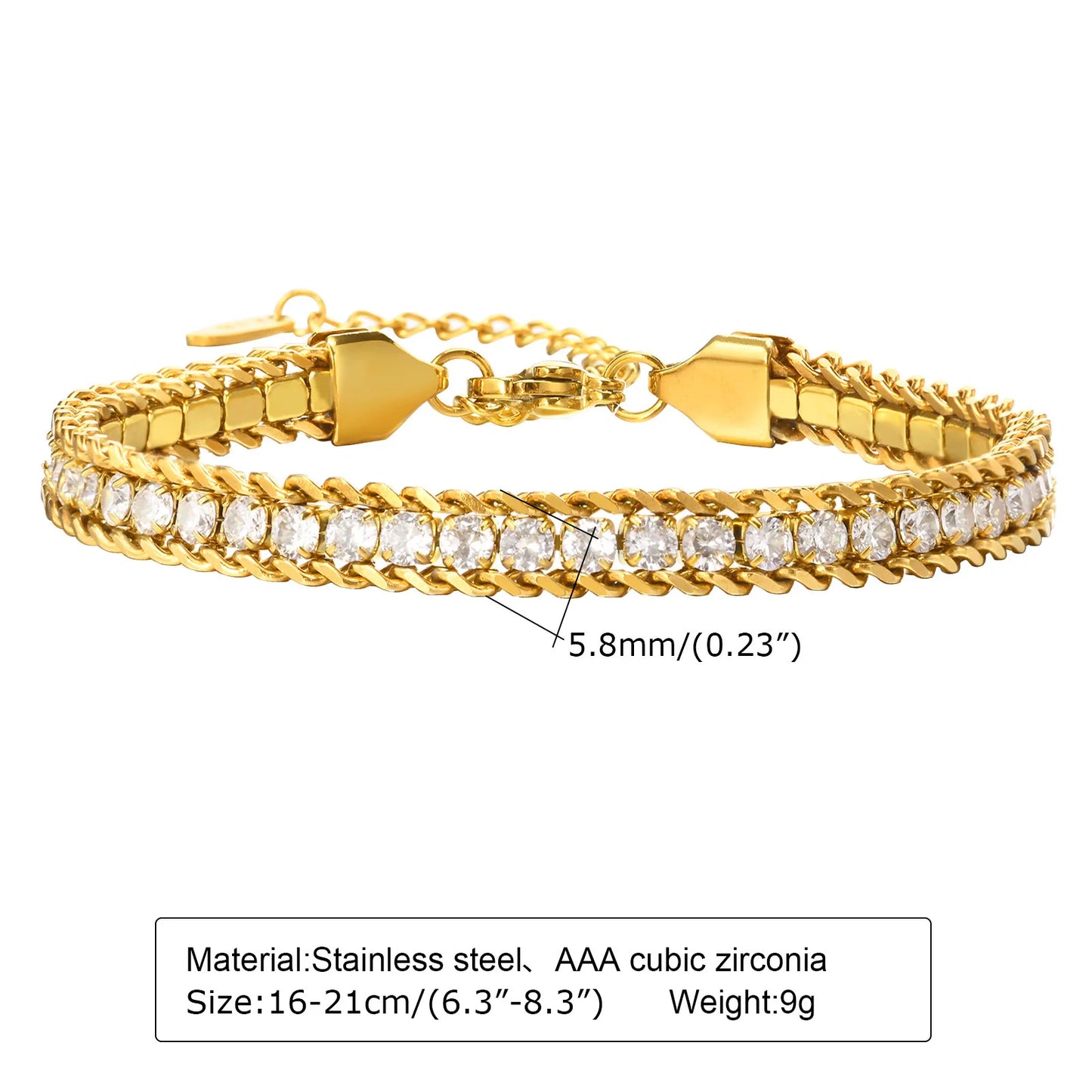 Aurora Twist Paperclip Chain Bracelet