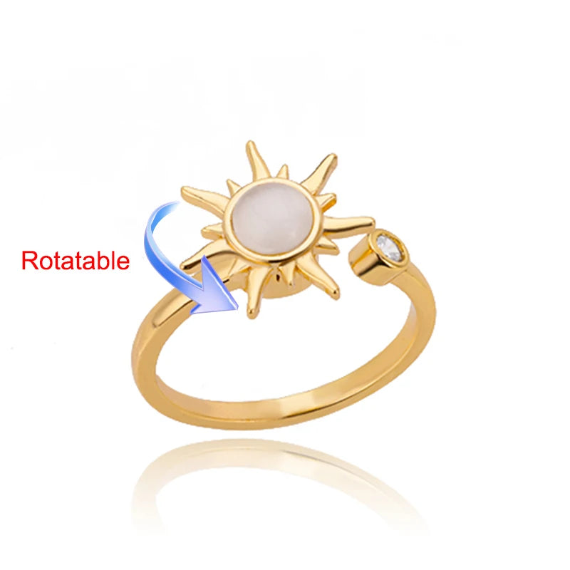Serena Four-Leaf Clover Rotating Ring