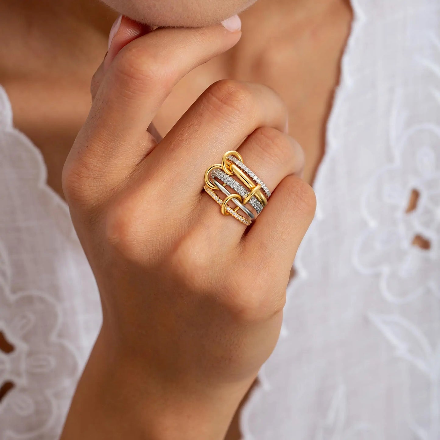 Bague double-layer Élégance