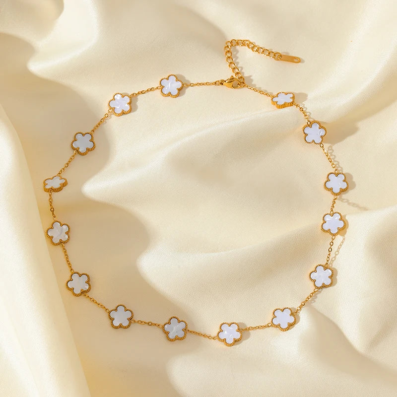 Luminous Frost: Eternal Plum Blossom Choker