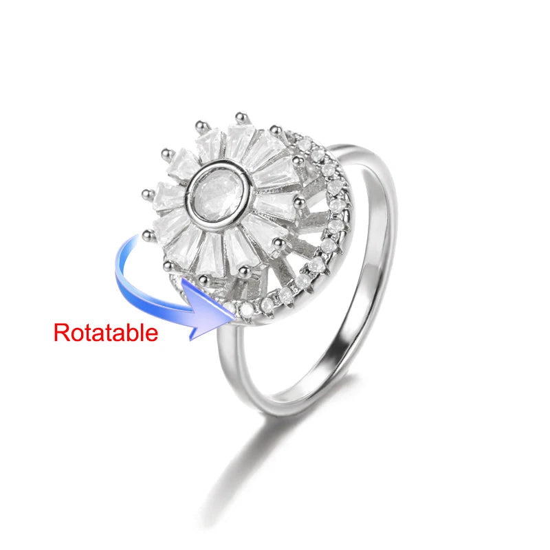 Serena Four-Leaf Clover Rotating Ring