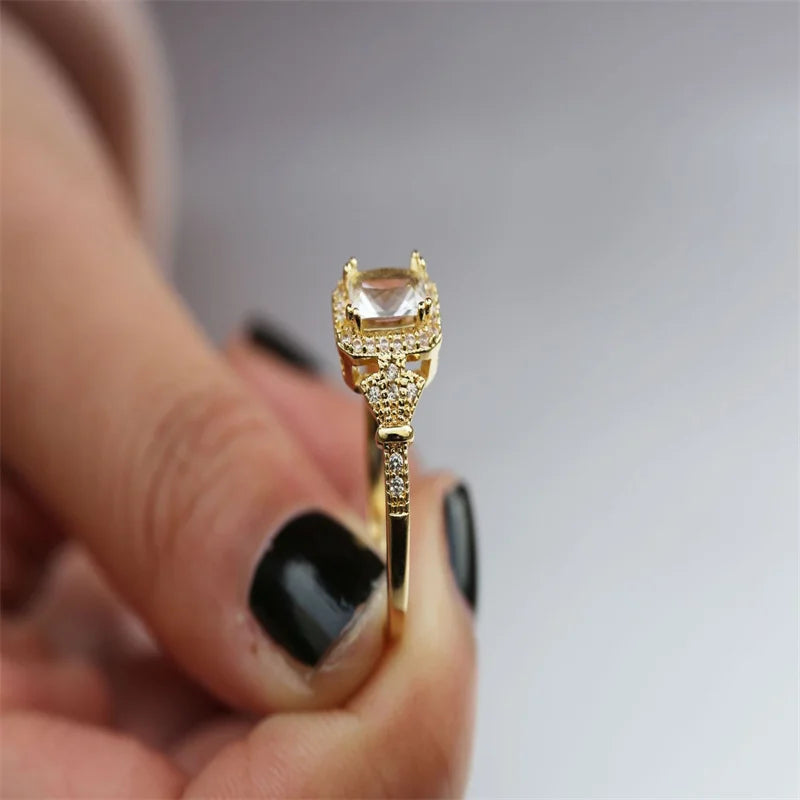 Averra Square Rhinestone Ring