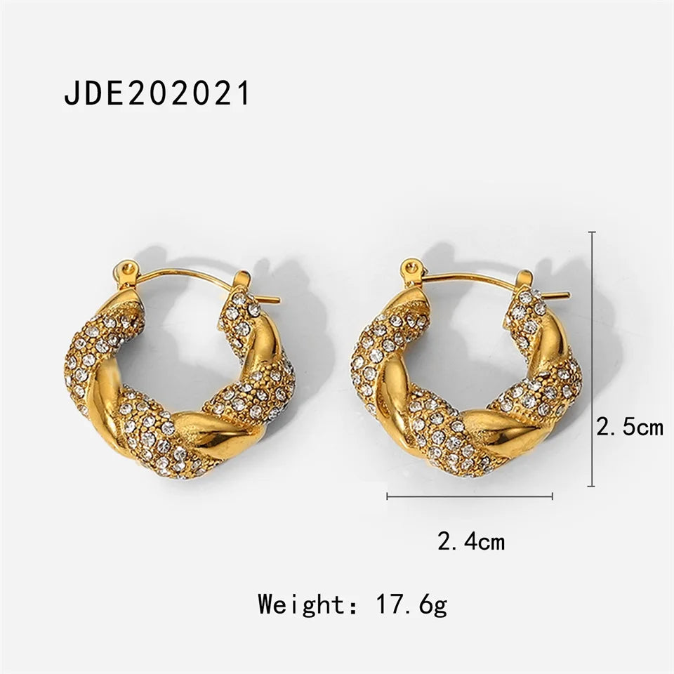 Vera Textured Geometric Hoop Earrings