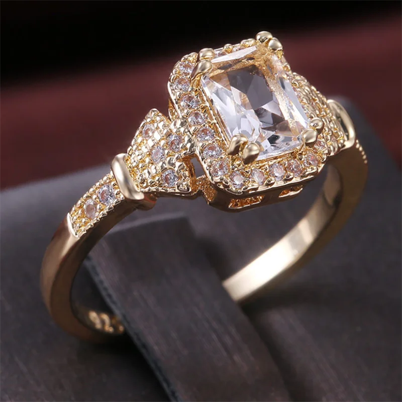 Averra Square Rhinestone Ring