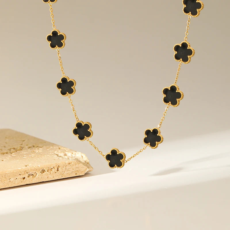 Luminous Frost: Eternal Plum Blossom Choker