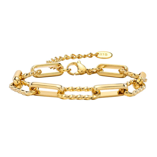 Aurora Twist Paperclip Chain Bracelet