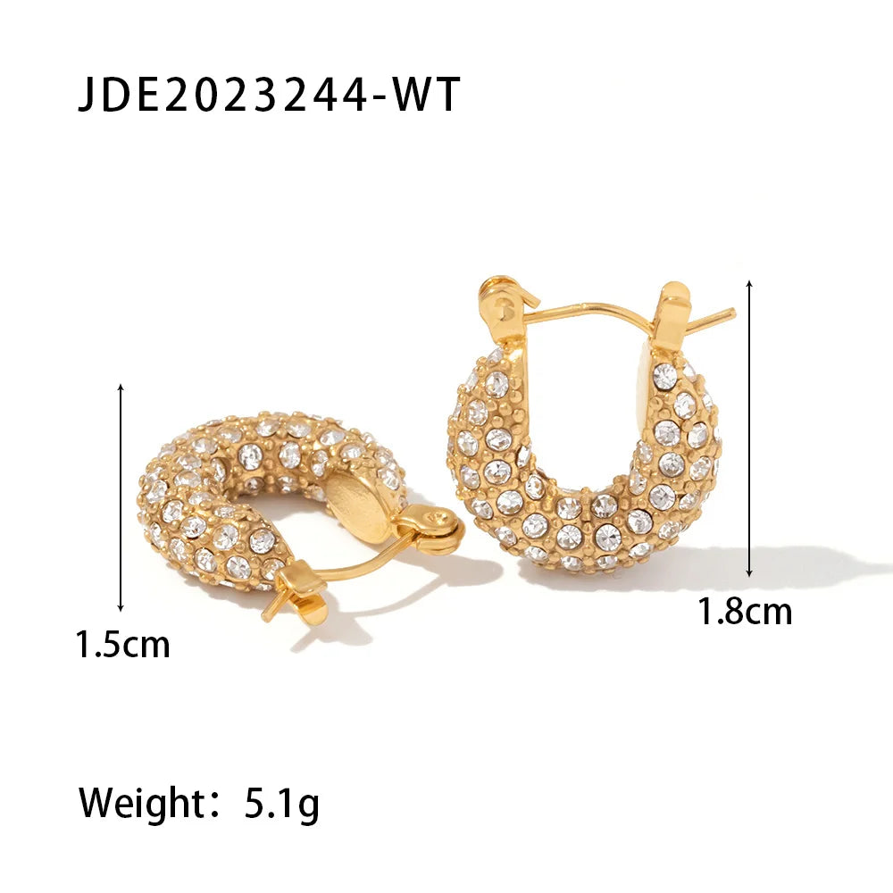 Vera Textured Geometric Hoop Earrings