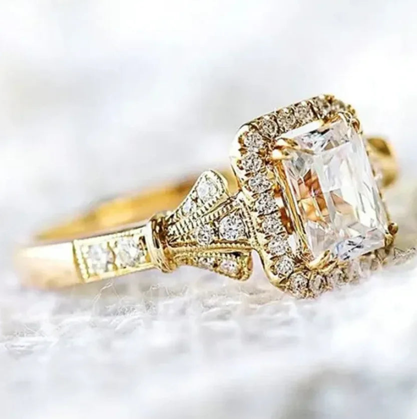 Averra Square Rhinestone Ring