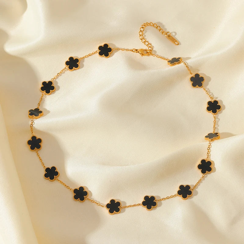 Luminous Frost: Eternal Plum Blossom Choker