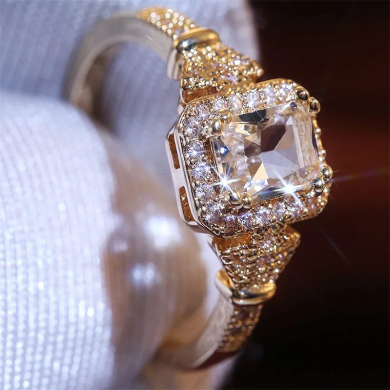 Averra Square Rhinestone Ring