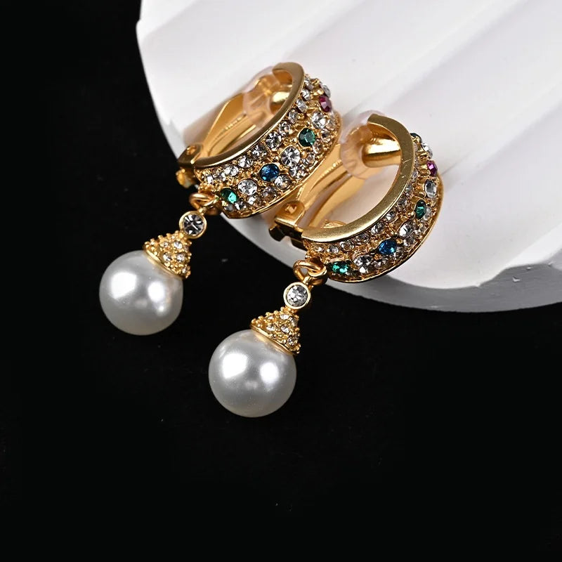 Éloise Gold Plated Pearl Ear Clips