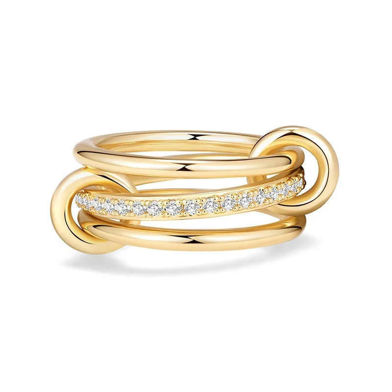 Trinity Stacked Zircon Ring