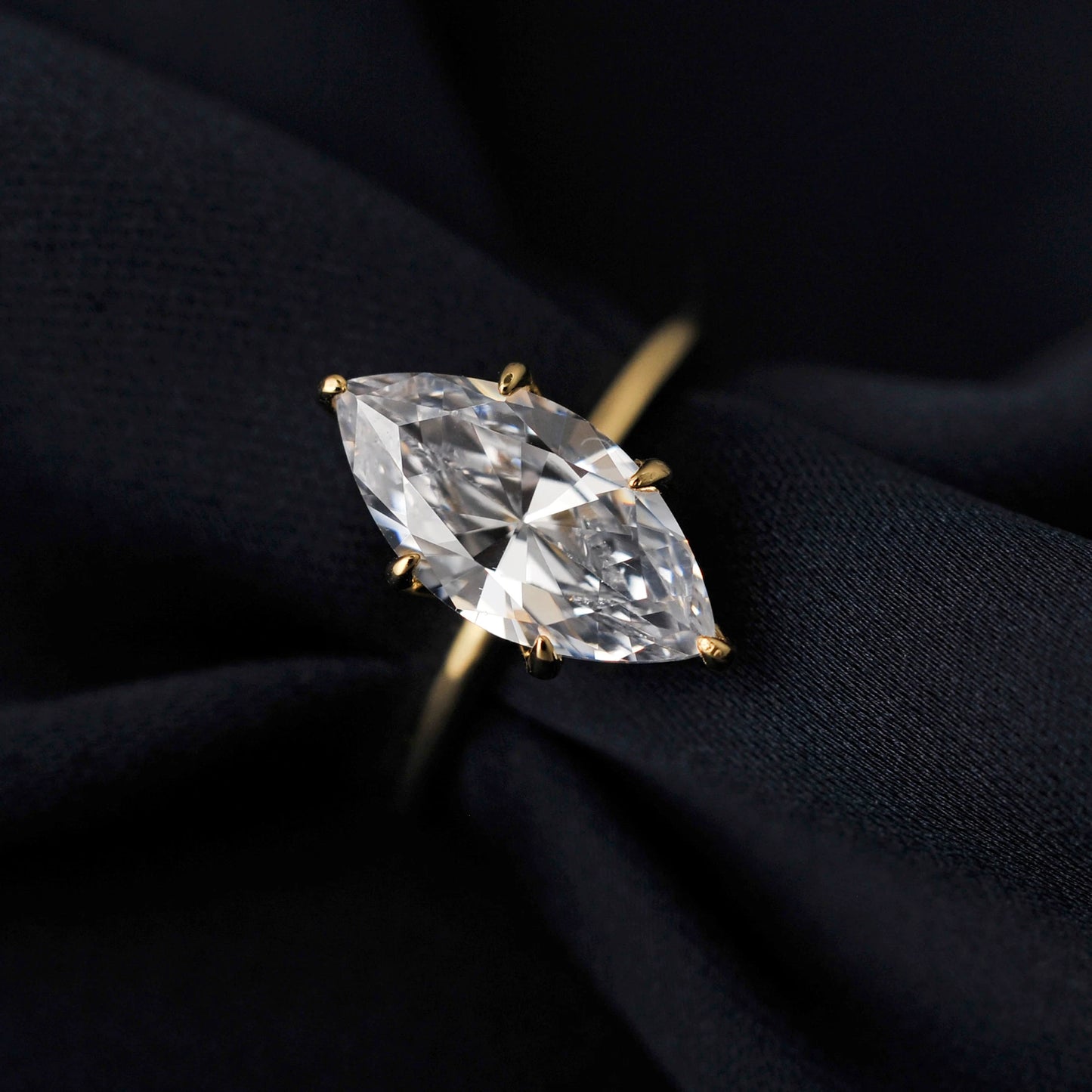 Vintage Marquise Solitaire Ring