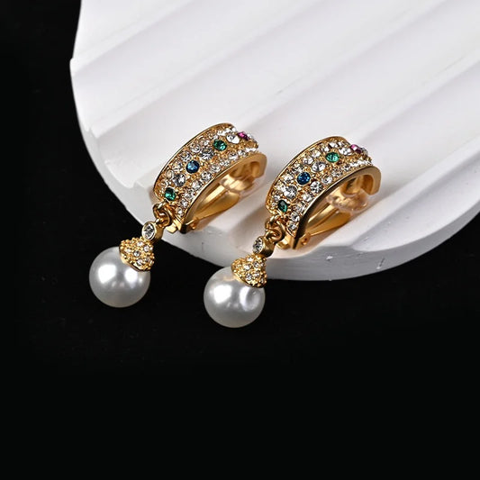 Éloise Gold Plated Pearl Ear Clips