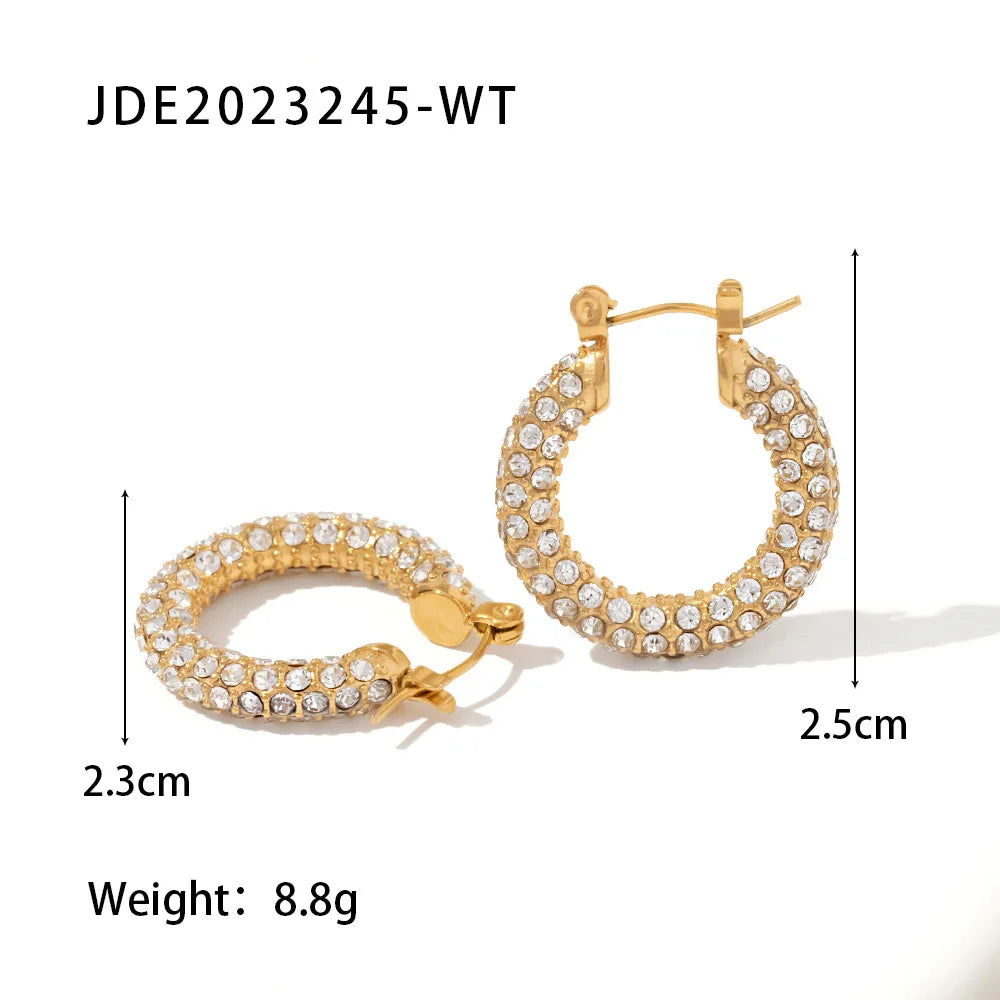 Vera Textured Geometric Hoop Earrings